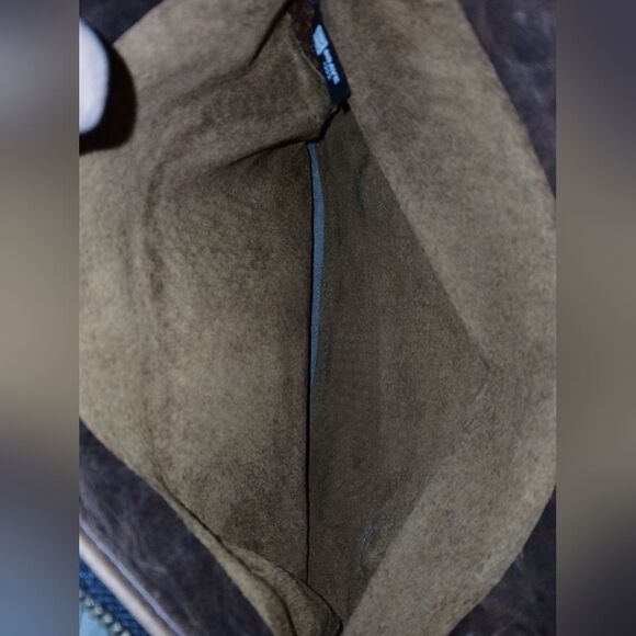 Brave 1992 Leather Envelope Clutch Fold OVER Style Leather TASSEL - Picture 8 of 8